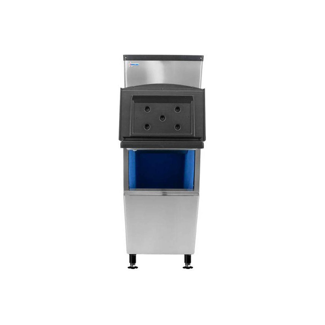 Omcan USA 47485 Air Cooled Full Cube 350 lb Ice Machine with Bin, 275 lb Storage