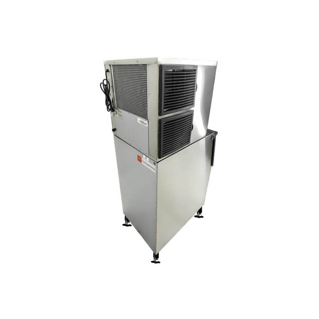 Omcan USA 47485 Air Cooled Full Cube 350 lb Ice Machine with Bin, 275 lb Storage
