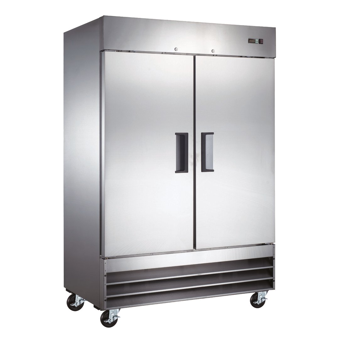 Omcan USA 50025 54" Two Section Reach-In Freezer w/ 2 Solid Doors, Bottom Mount, 47 cu. ft.