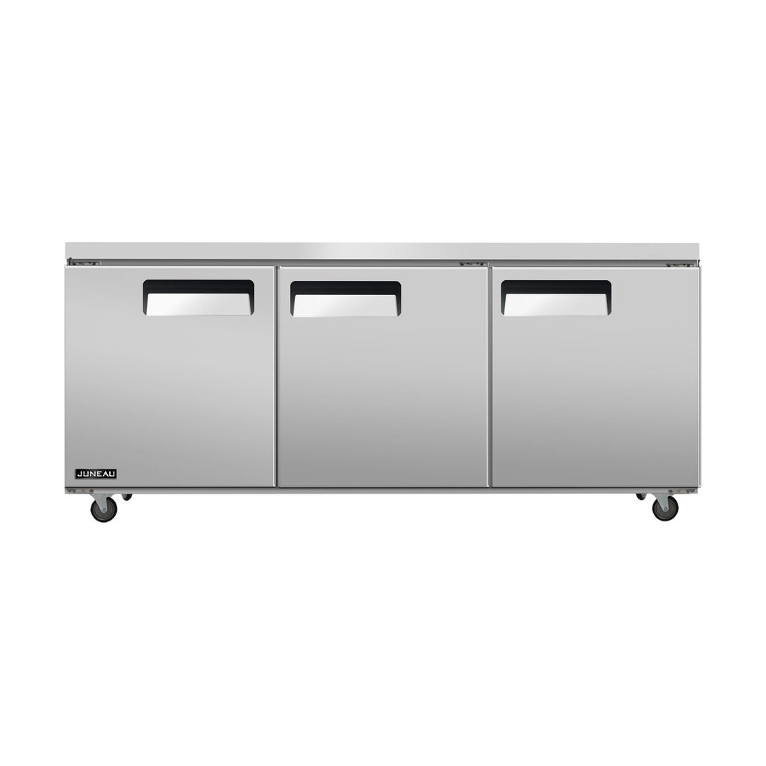 Omcan USA 58018 72" 3-Section Undercounter Refrigerator w/ 3 Doors, 11 cu ft