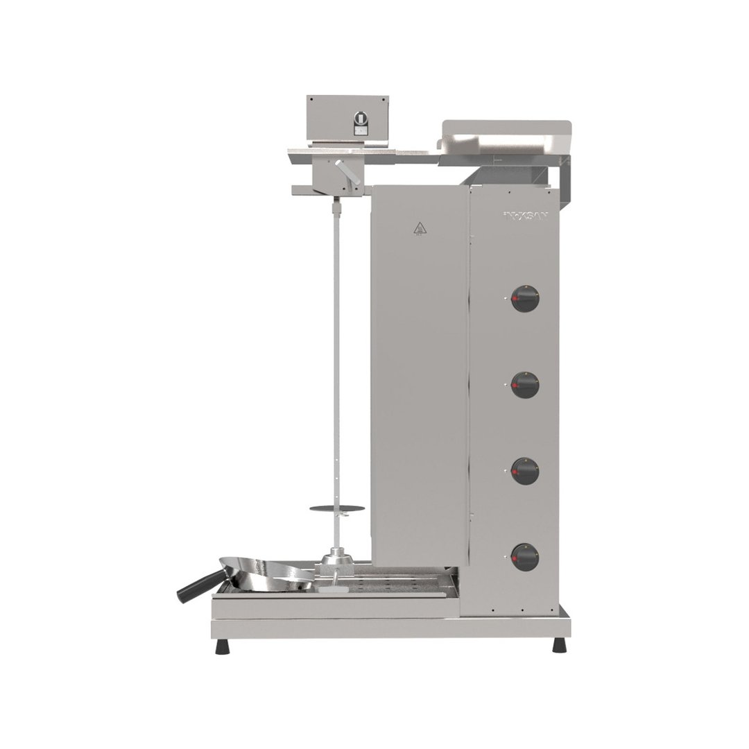 Inoksan PDG104MN 45" Gas Gyro Machine with Wire Mesh, 160 lbs, 4 Double Burner