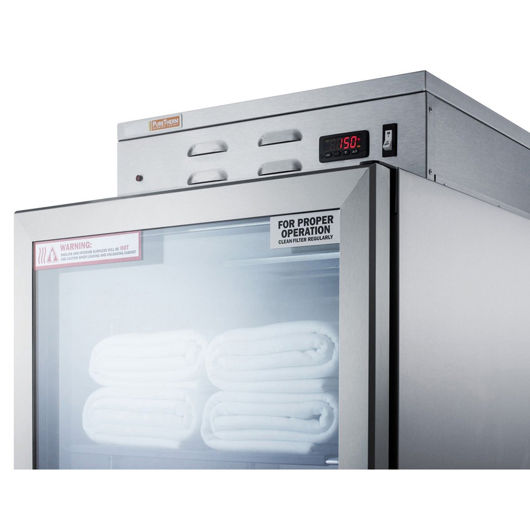 Summit PHC101G Glass Door Blanket Warmer, 12.6 cu. ft., 120° to 150°F