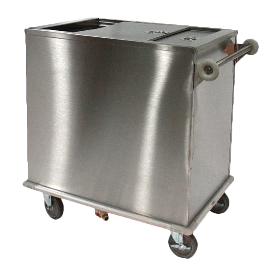 Piper Products ICE-1 Stainless Steel Mobile Ice Bin, 125 lb, Silver