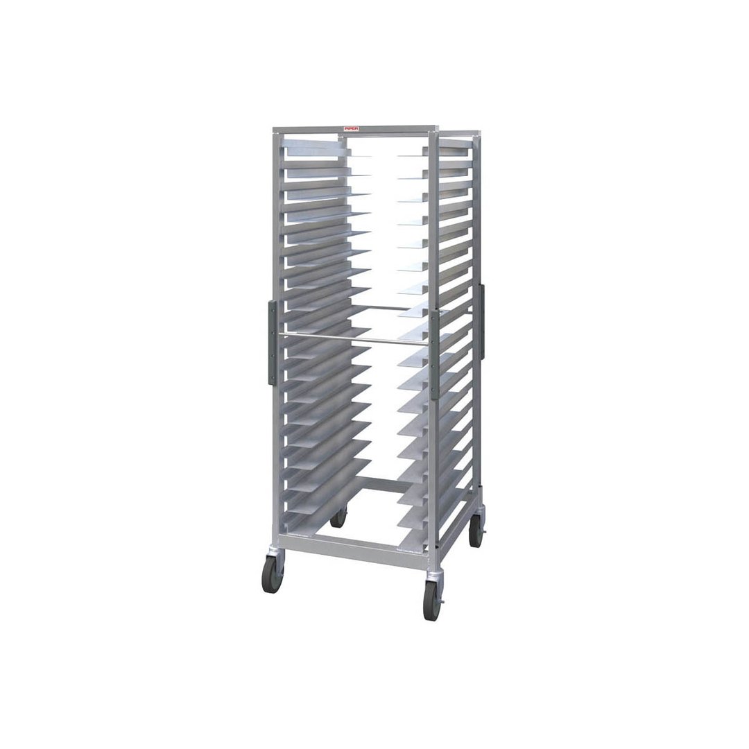 Piper Products RIUW64-17, 17 Tray Full Height Aluminum Universal Wide Angle Guide Rack