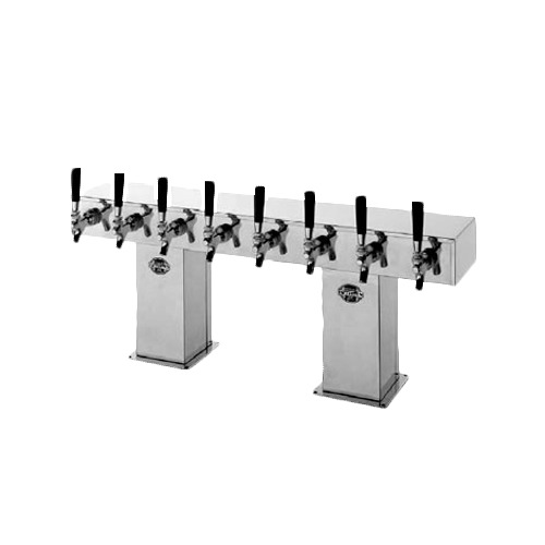 Perlick 4006-10BPC Bridge Tee Draft Beer Dispensing Tower, 10 Faucets
