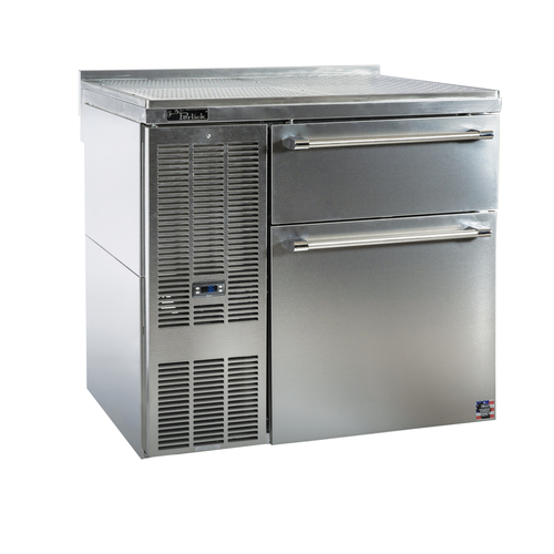 Perlick BBS36C 36" 1-Section WorkTop Refrigerator w/ 2 Drawers, 7.4 cu. ft.