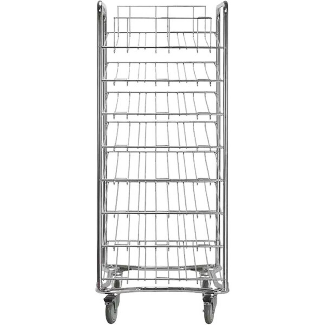 Proluxe DC96 Mobile Chrome-Plated Dough Cart w/ (96) 32 oz. Containers and Lids