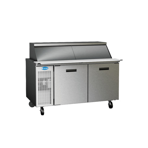 Randell 9272W-290 72" Two Section Mega Top Sandwich Prep Table w/ 2 Doors, 30 Pans