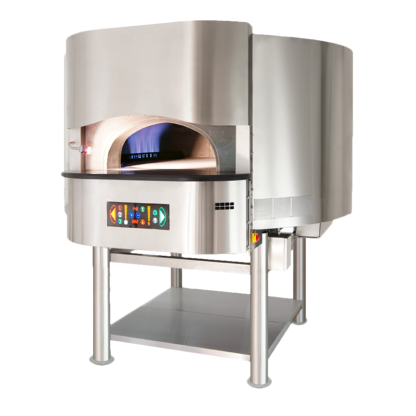 RositoBisani FGR110-ST Wood / Coal / Gas Fired Rotary Oven w/ 43" Cooking Chamber, Touchscreen