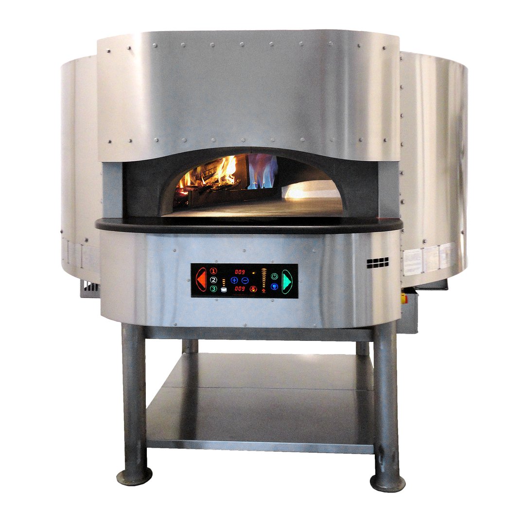 RositoBisani FGRI100-ST Wood / Coal / Gas Fired Rotary Oven w/ 39" Cooking Chamber, Touchscreen