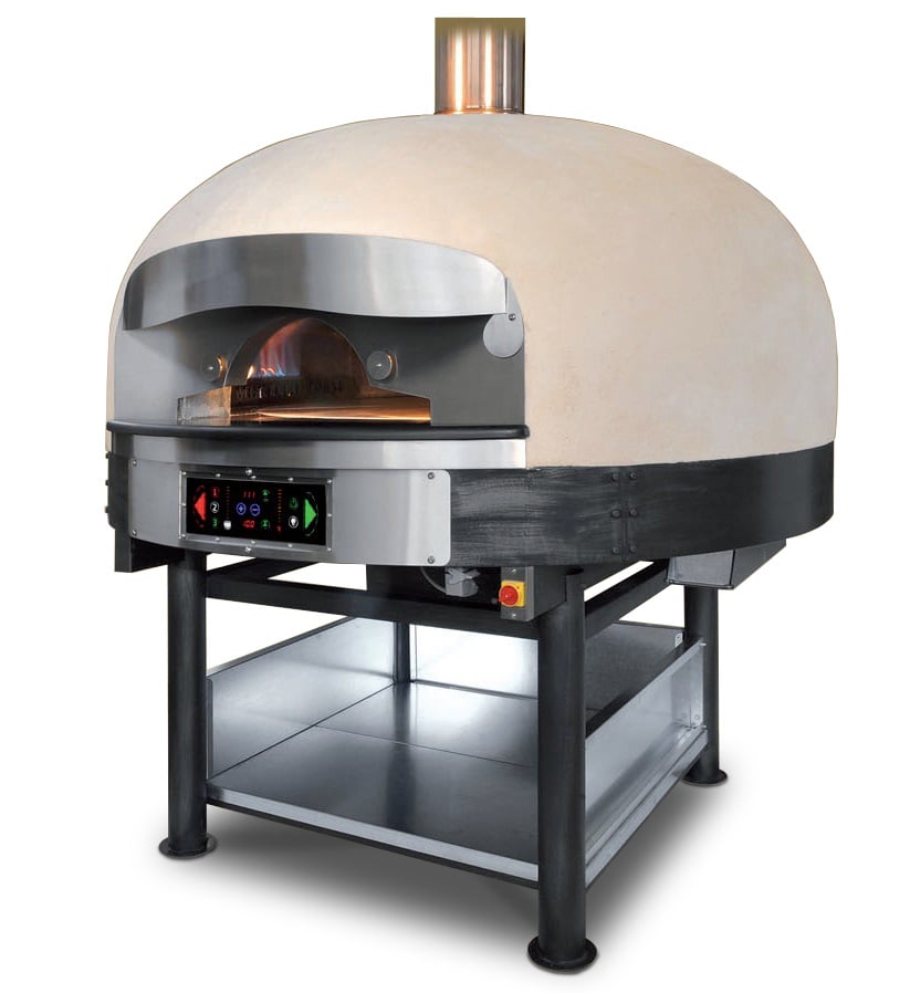 RositoBisani FGRI110-CB Wood / Coal / Gas Fired Rotary Oven w/ 47" Cooking Chamber, Touchscreen