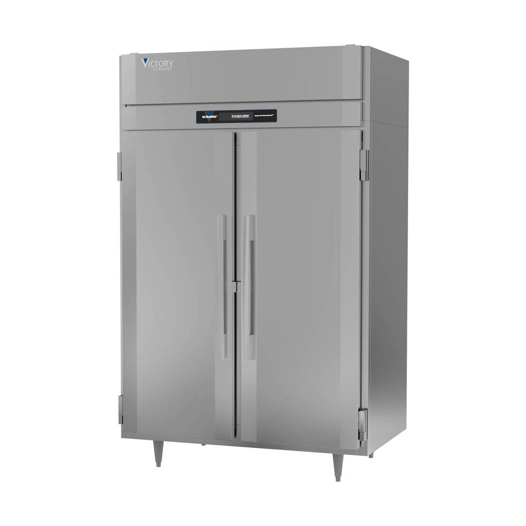 Victory RSA-2D-S1-HC 52" Two Section Reach-In Refrigerator w/ 2 Solid Swing Full Doors, Aluminum Interior, 44.5 cu. ft.