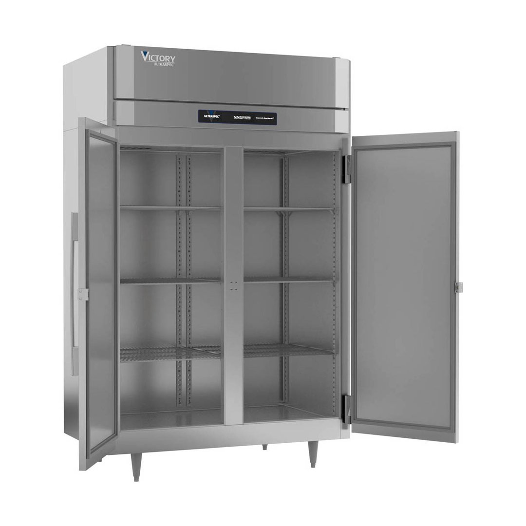 Victory RSA-2D-S1-HC 52" Two Section Reach-In Refrigerator w/ 2 Solid Swing Full Doors, Aluminum Interior, 44.5 cu. ft.