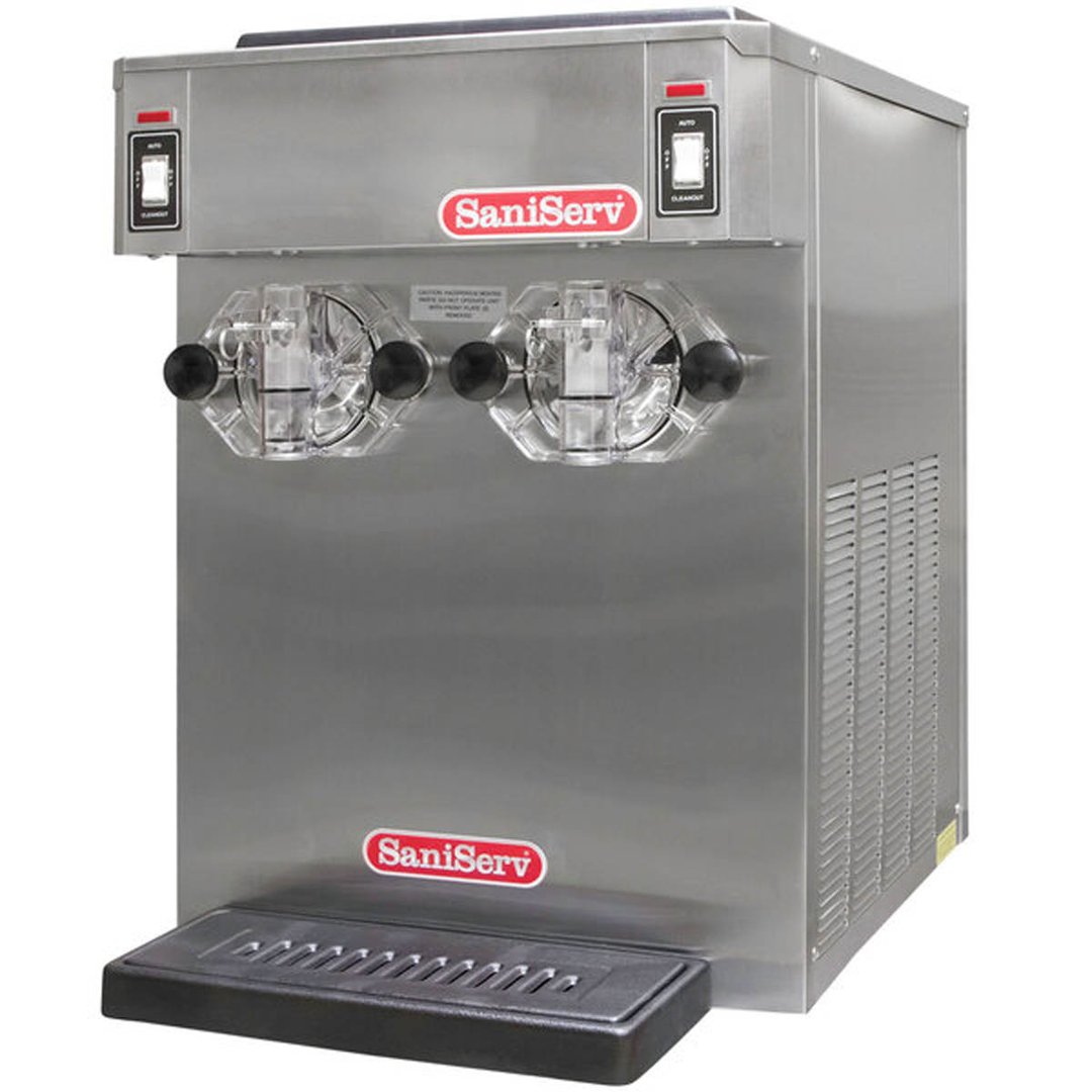 SaniServ 691 Countertop Air-Cooled 2-Flavor Shake Machine w/ 14-Qt. Mix Capacity, 2 Heads
