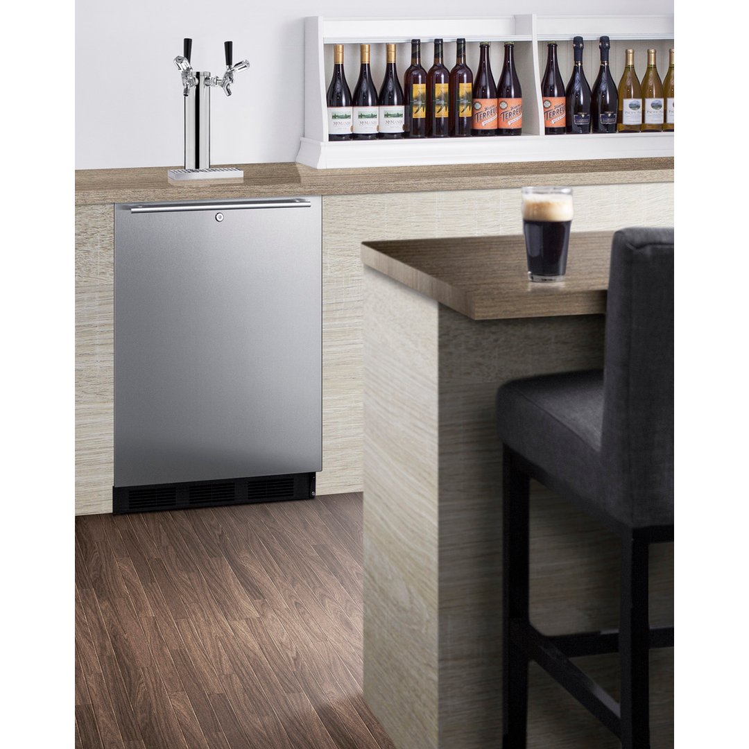Summit SBC58BLBIADALOCK 1 Tower Kegerator Dispenser, 5.5 cu. ft.
