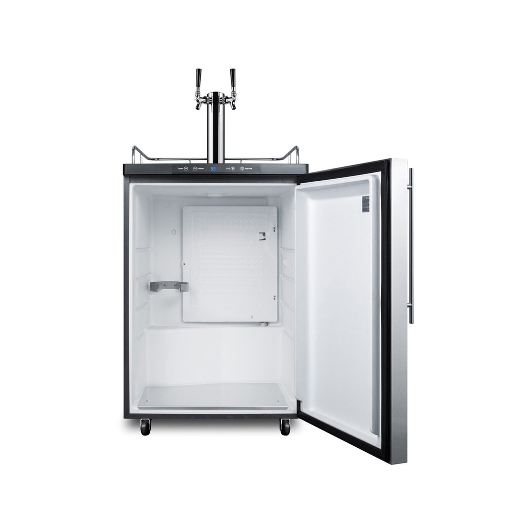 Summit SBC635M7SSHVTWIN 24" 1 Tower Draft Beer Cooler Dispenser, 5.6 cu. ft.
