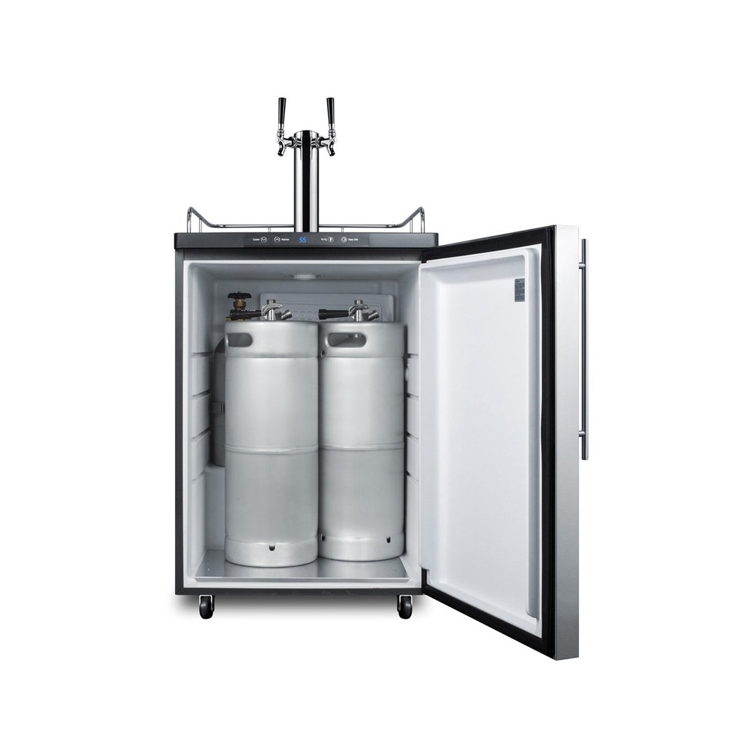 Summit SBC635M7SSHVTWIN 24" 1 Tower Draft Beer Cooler Dispenser, 5.6 cu. ft.