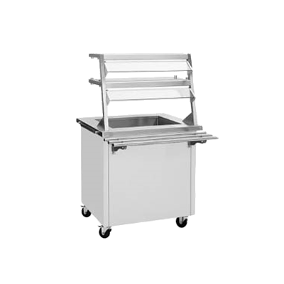 Delfield SCI-60 60" Shelleysteel™ Ice-Cooled Cold Food Serving Counter w/ Understorage, (4) Pan