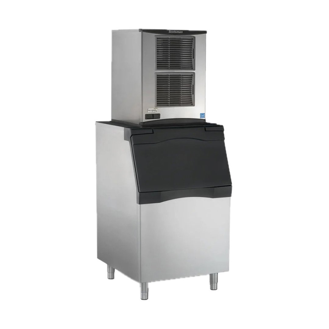 Scotsman FS1222A-32/B530S/KBT27 Air Cooled Flake 1100 lb Ice Machine with Bin, 536 lb Stainless