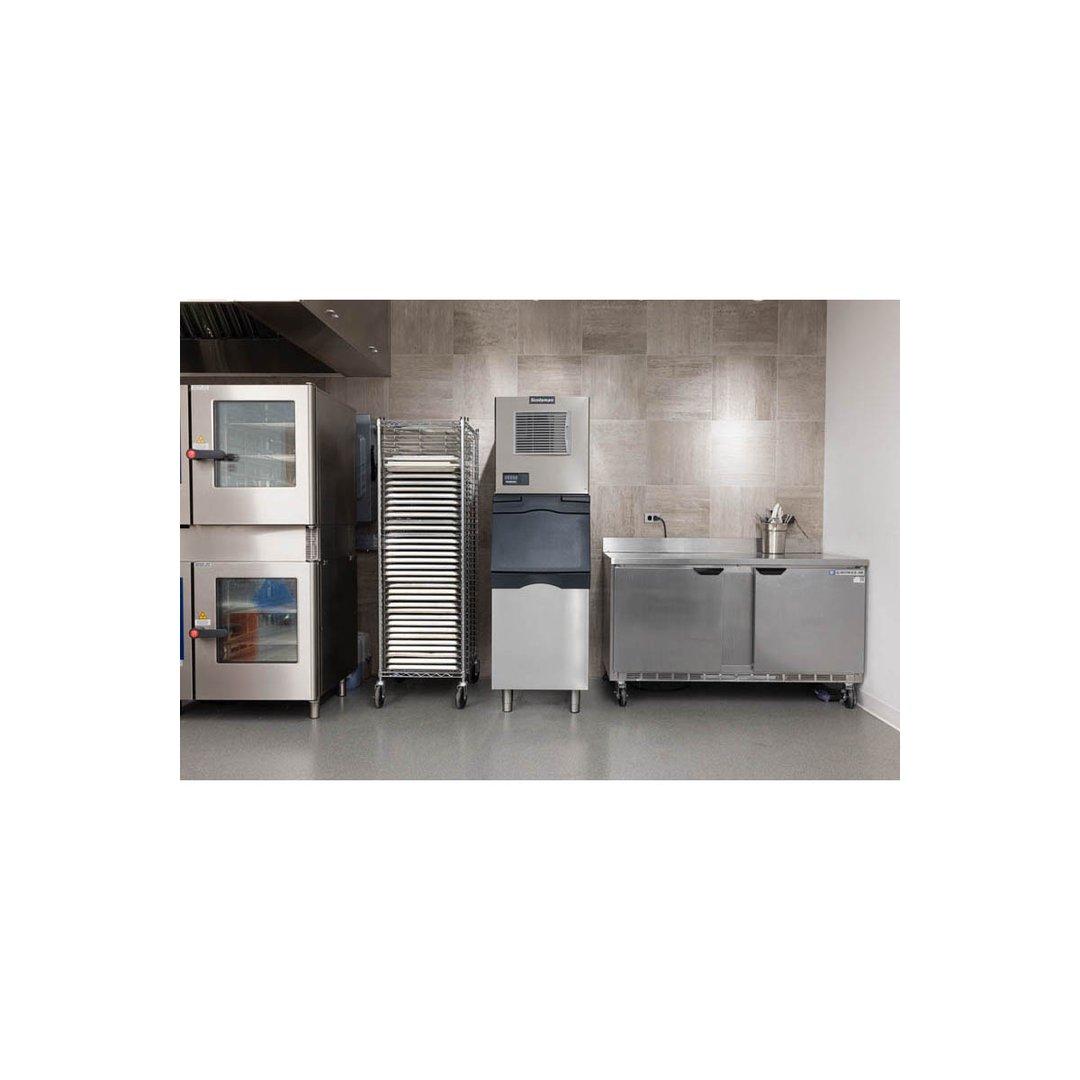 Scotsman MC0322SA-1/B322S Air Cooled Half Cube 356 lb Ice Machine with Bin, 370 lb Storage