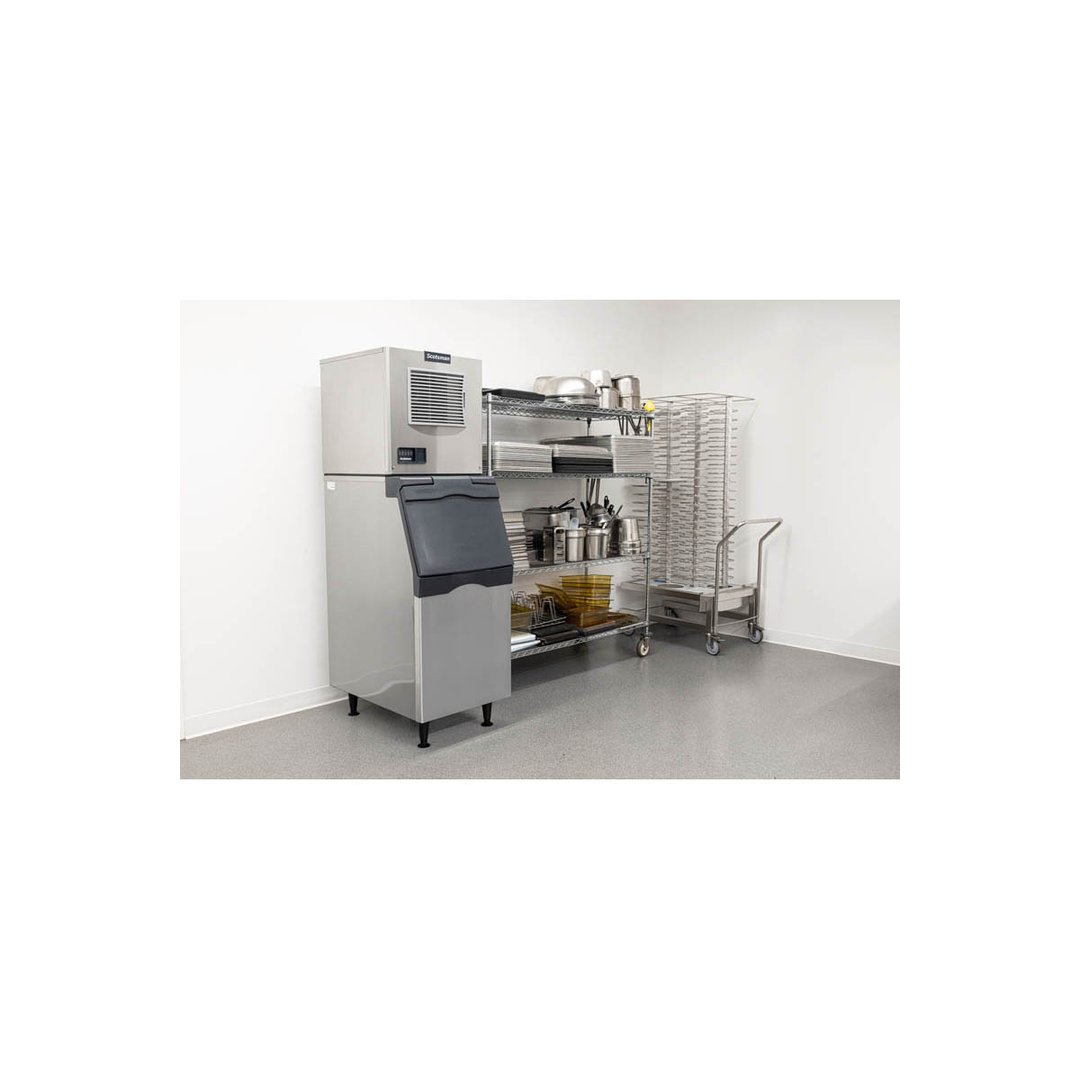 Scotsman MC0322SA-1/B322S Air Cooled Half Cube 356 lb Ice Machine with Bin, 370 lb Storage