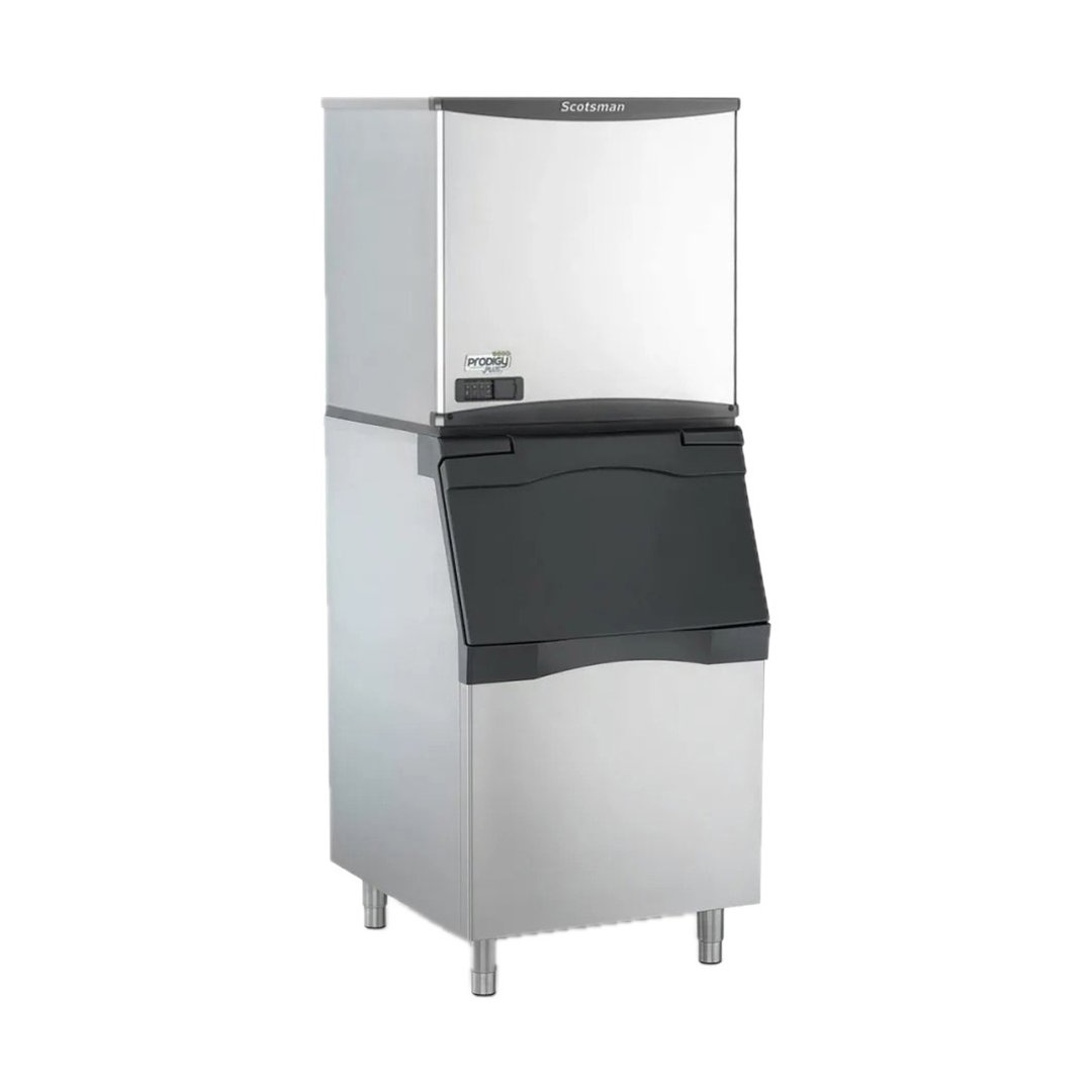 Scotsman NS0422W-1/B530S/KBT27 Water Cooled Nugget 455 lb Ice Machine with Bin, 536 lb Stainless