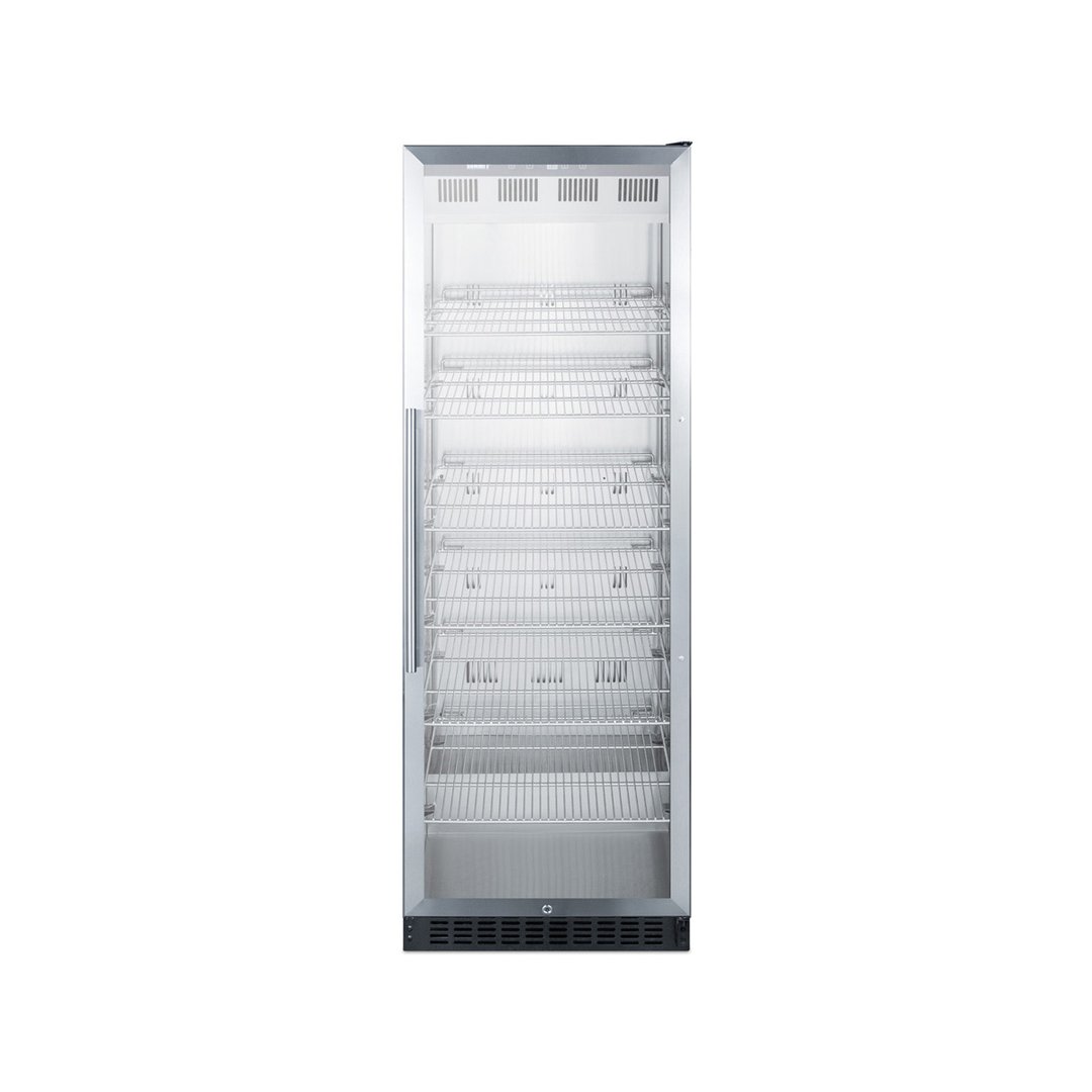 Summit SCR1401 24" Beverage Center w/ Right Hinged Glass Door, Black Exterior, 12.6 cu.ft