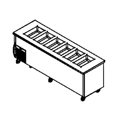 Delfield SCSC-36-EFP (2) Cold Pan LiquiTec™ Serving Counter, 36" Long