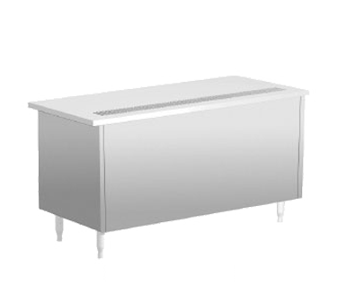 Delfield SCU-50 50" Shelleysteel™ Mobile Beverage Serving Counter,  Enclosed Base w/ Storage