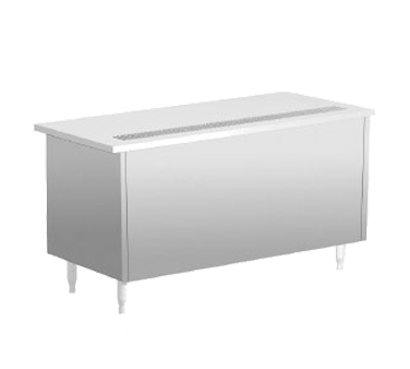 Delfield SCU-74 74" Shelleysteel™  Mobile Beverage Serving Counter, Enclosed Base w/ Storage