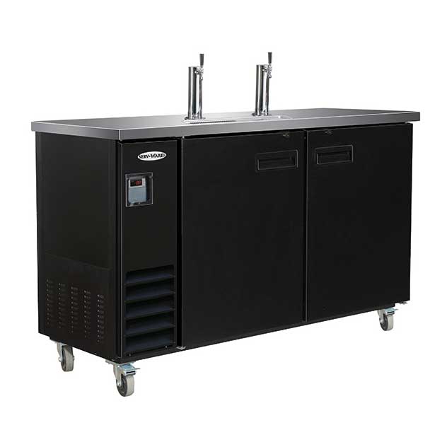 Serv-Ware DD61-2-HC 61" 2 Columns Draft Beer Cooler, 14.16 cu. ft.