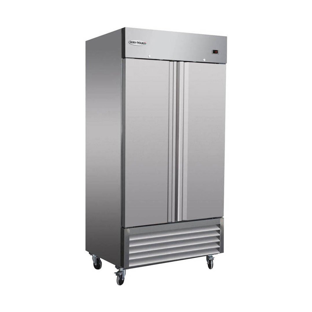 Serv-Ware RR2-35-HC 39" 2-Section Reach-In Refrigerator, Aluminum Interior, 35 cu. ft.