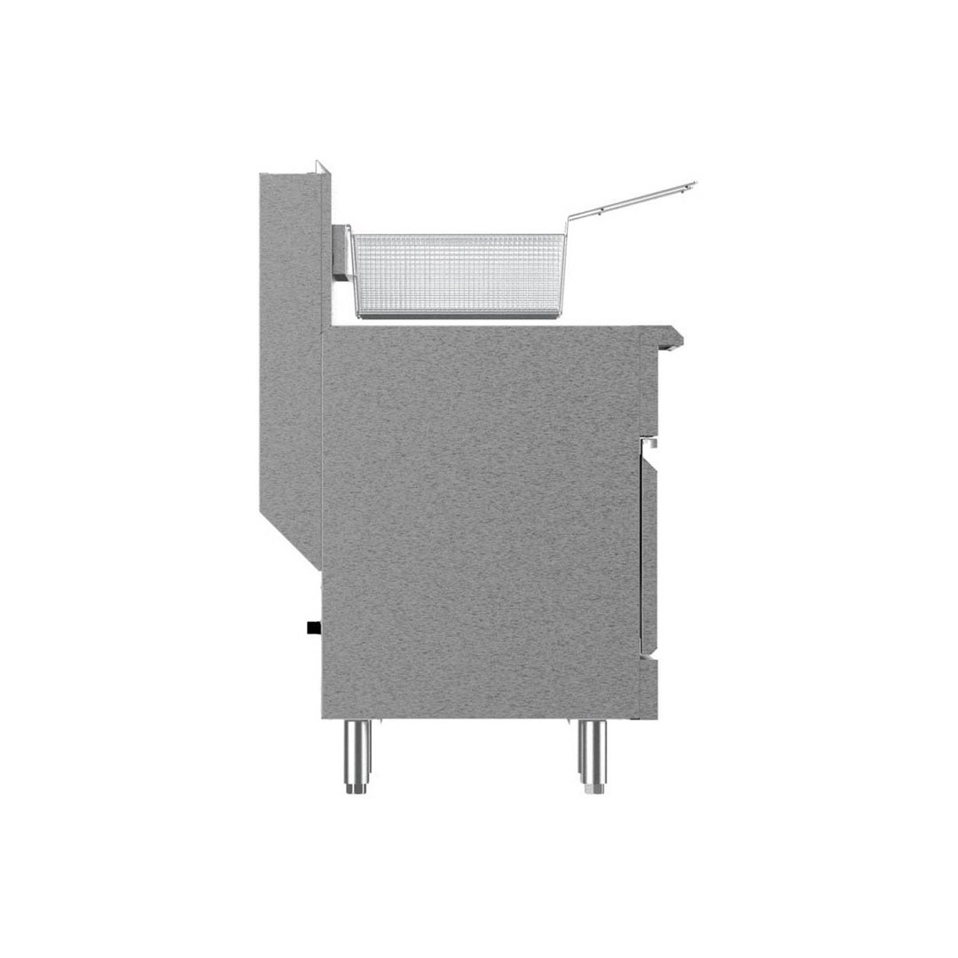 Serv-Ware SS-SGF-70L Floor Model LP Gas Full Pot Fryer, 75 lbs, 150.000 BTU
