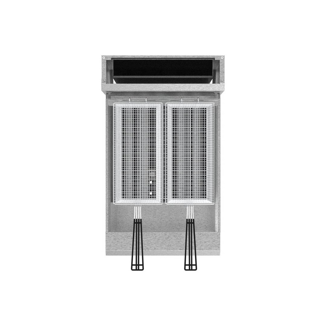 Serv-Ware SS-SGF-70L Floor Model LP Gas Full Pot Fryer, 75 lbs, 150.000 BTU