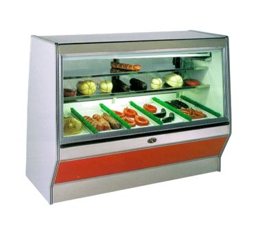 MarcRefrig SF-10R 120" Double Duty Flat Refrigerated Meat Display Case, Remote