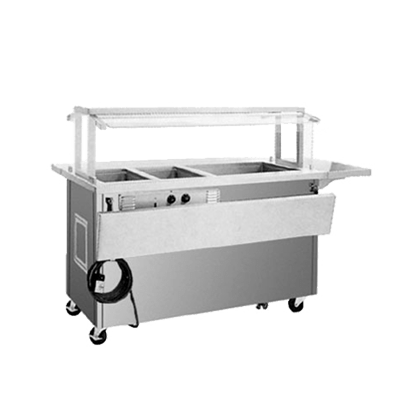 Delfield SH2C-96-NU 96" Hot/Cold Serving Counter,  (2) Hot & (1) Ice-Cooled Well