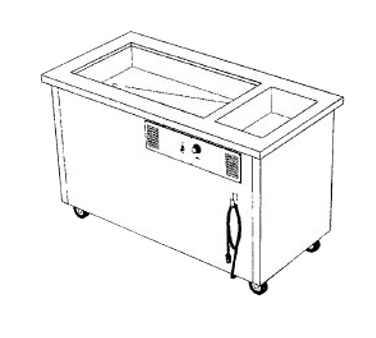 Delfield SHC-96-NU 96" Hot/Cold Serving Counter, (1) Hot & (1) Ice-Cooled Well