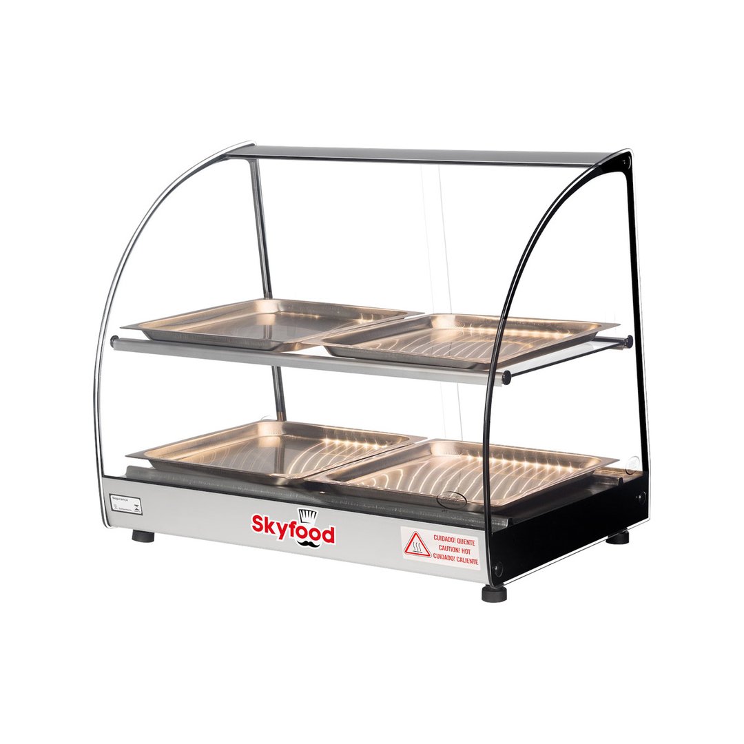 Skyfood FWD2-22-4P 22"  Food Warmer Display Case with Double Shelf, (4) Pans 