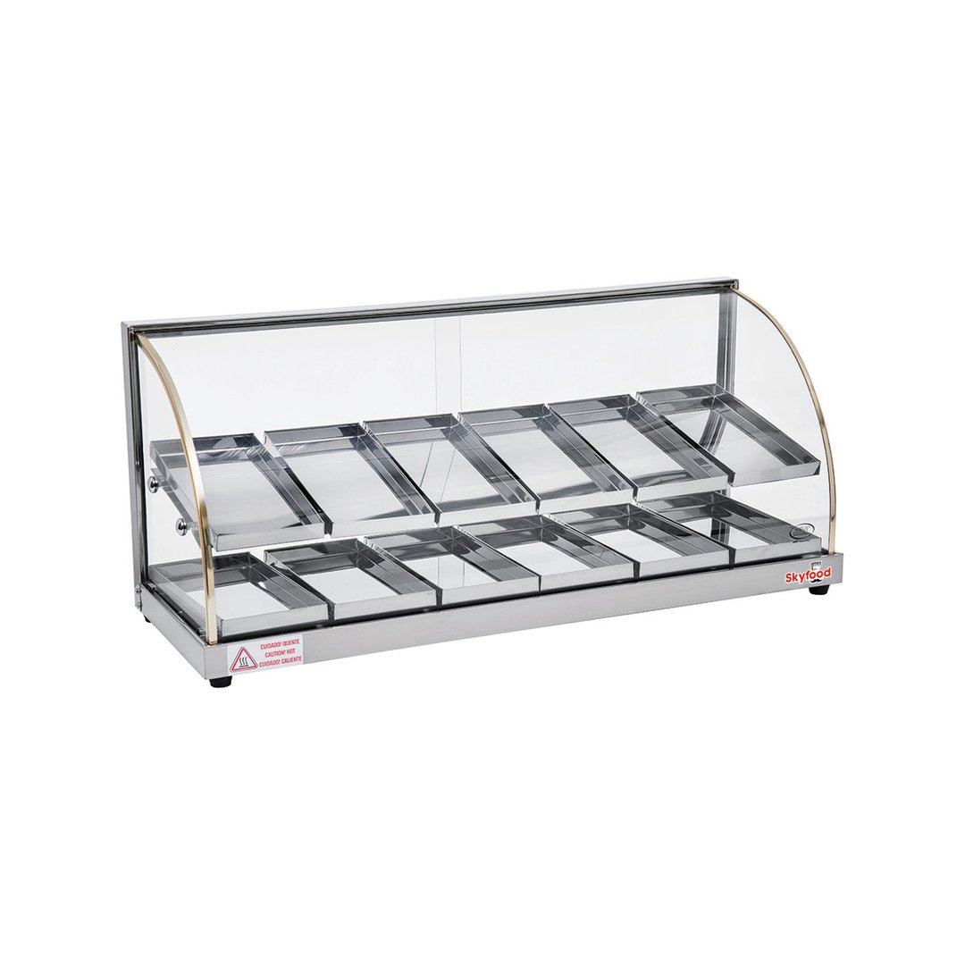 Skyfood FWDE2-37 37" Economy Line Heated Deli Display Case with Double Shelf