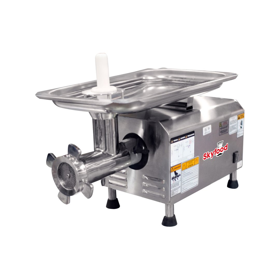 Skyfood PCI-22G SS Countertop Electric Meat Grinder, Stainless Steel Cylinder, #22 HUB, 2 hp