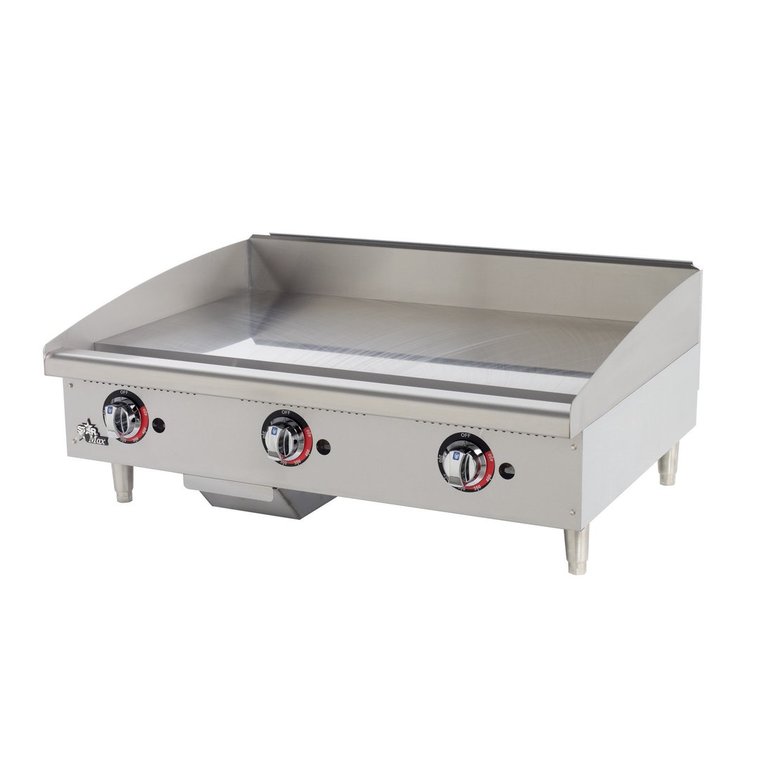 Star 636TSPF 36" Countertop Gas Griddle, Snap-Action Thermostat, 1" Steel Plate, 84.900 BTU