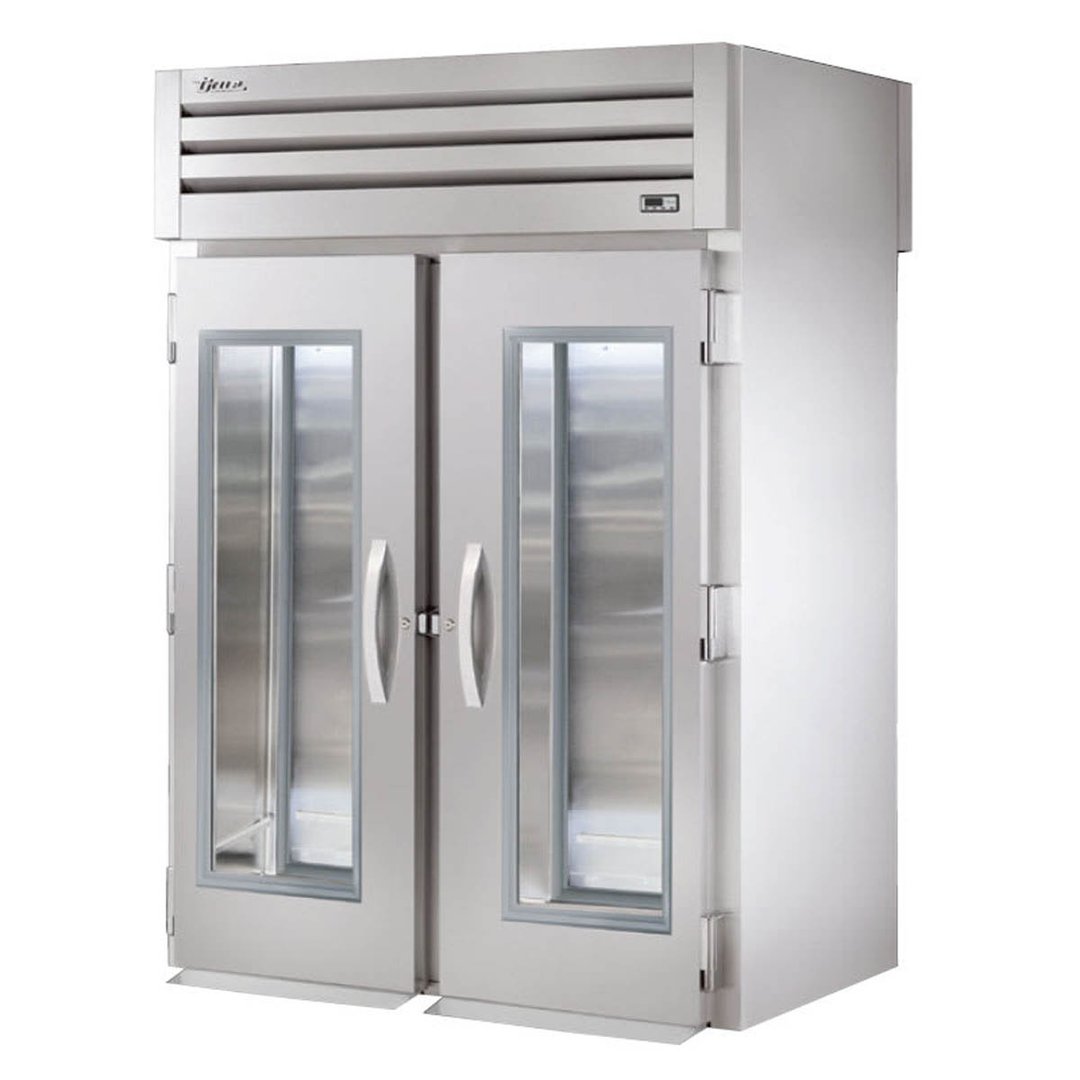 True STA2RRI-2G 68" Two Section Roll-In Refrigerator w/ 2 Glass Door, Stainless Steel Exterior-Aluminum Interior