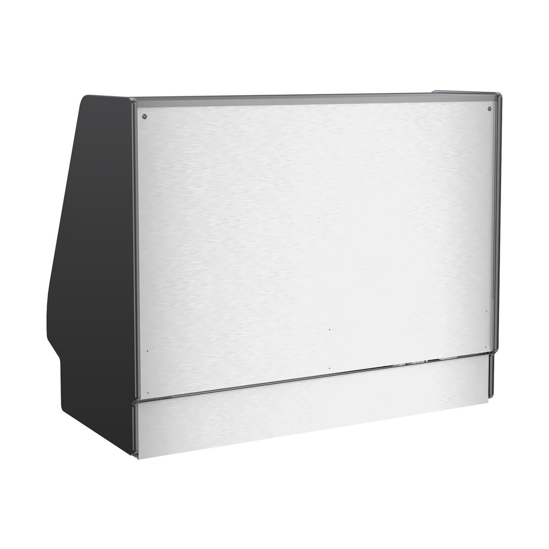 Structural Concepts GHSS460R (FLAT) 48" Self-Serve Refrigerated Open Air Merhandiser in Black, 4 Shelves, Open Flat Profile, Self-Contained Refrigeration