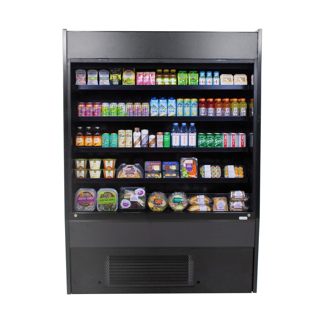 Structural Concepts HECO67R 71" Vertical Self-Service Open Air Merchandiser, Self-Contained, 4 Shelves, High Profile