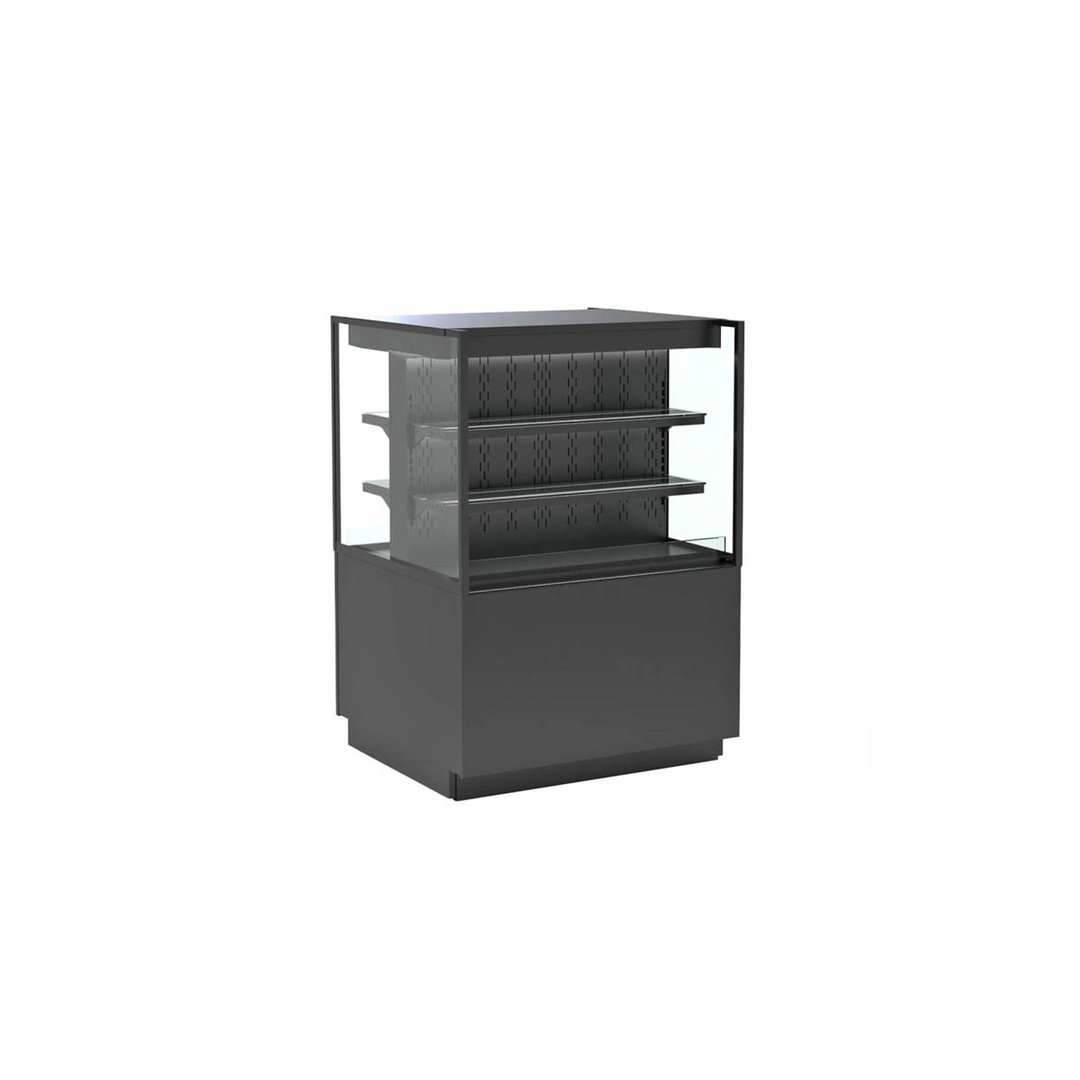 Structural Concepts NR3647RSSV2 36" Reveal Self-Service Refrigerated Dual Sided Display Case, Open Flat, Specify Exterior, w/2 Shelves 