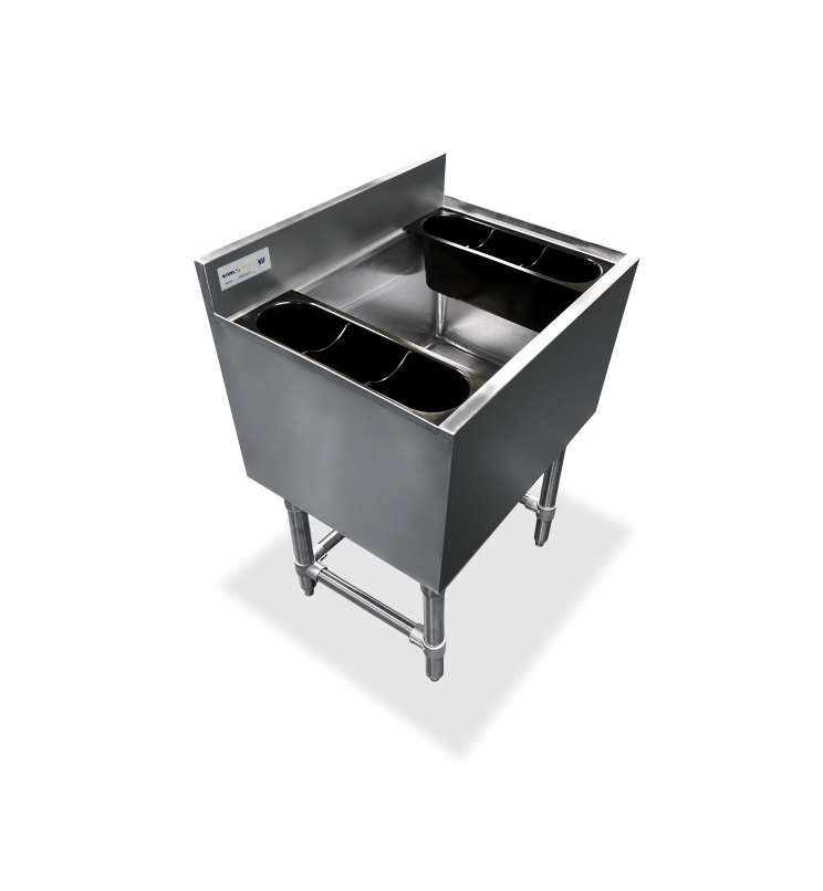 Steel Works SWIB183612-7CPT Underbar Ice Bin/Cocktail Unit