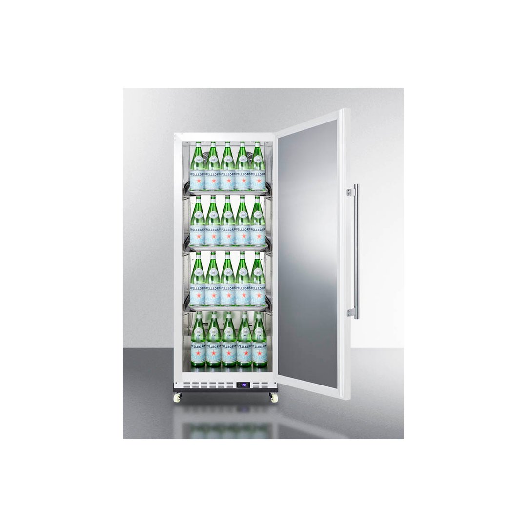 Accucold FFAR12WRI Reach-In Refrigerator in White, Reversible Solid Door with Lock, 10 cu. ft.