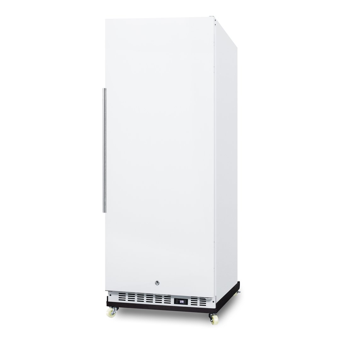 Accucold FFAR12WRI Reach-In Refrigerator in White, Reversible Solid Door with Lock, 10 cu. ft.