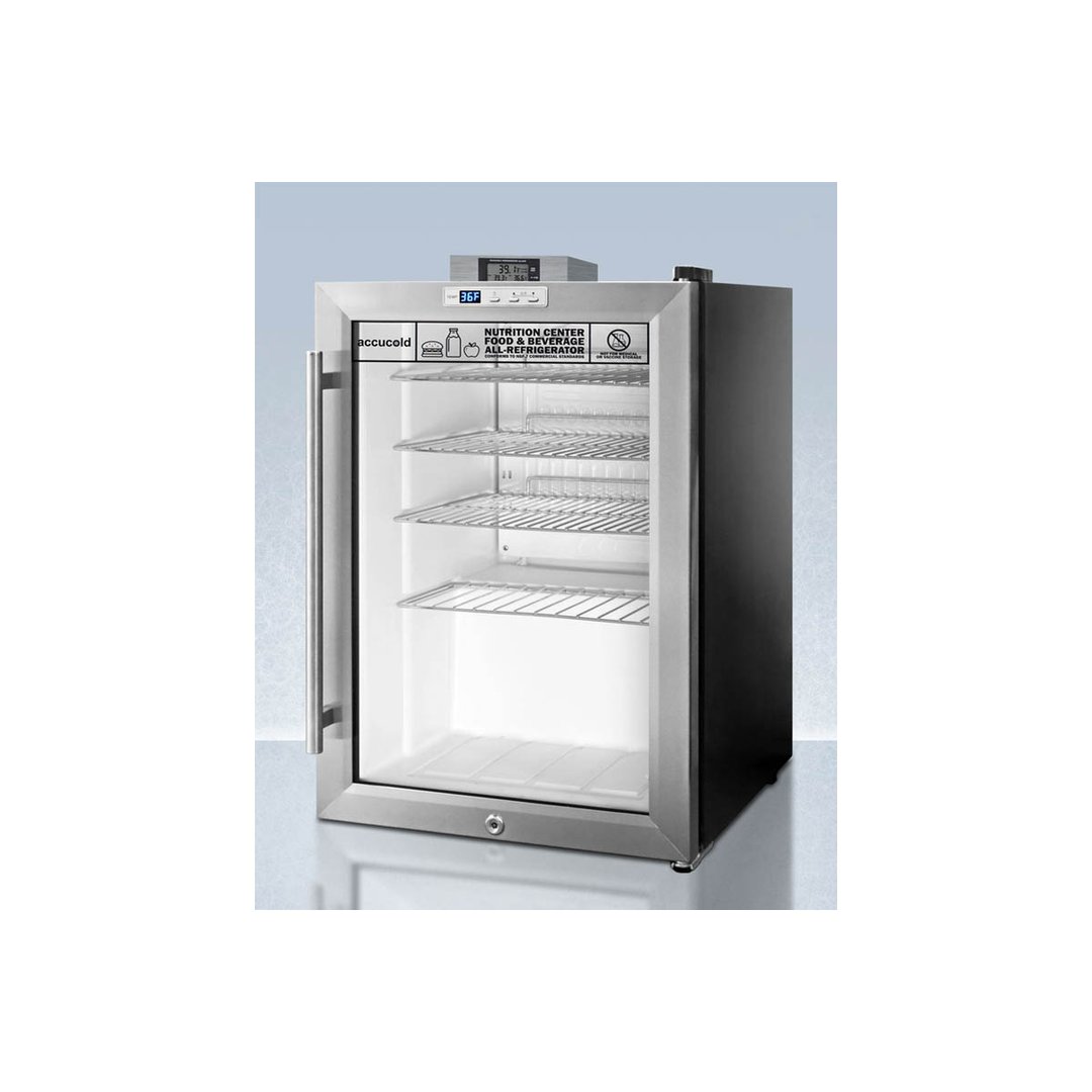Accucold SCR312LNZ One Glass Door Undercounter Nutrition Center Refrigerator