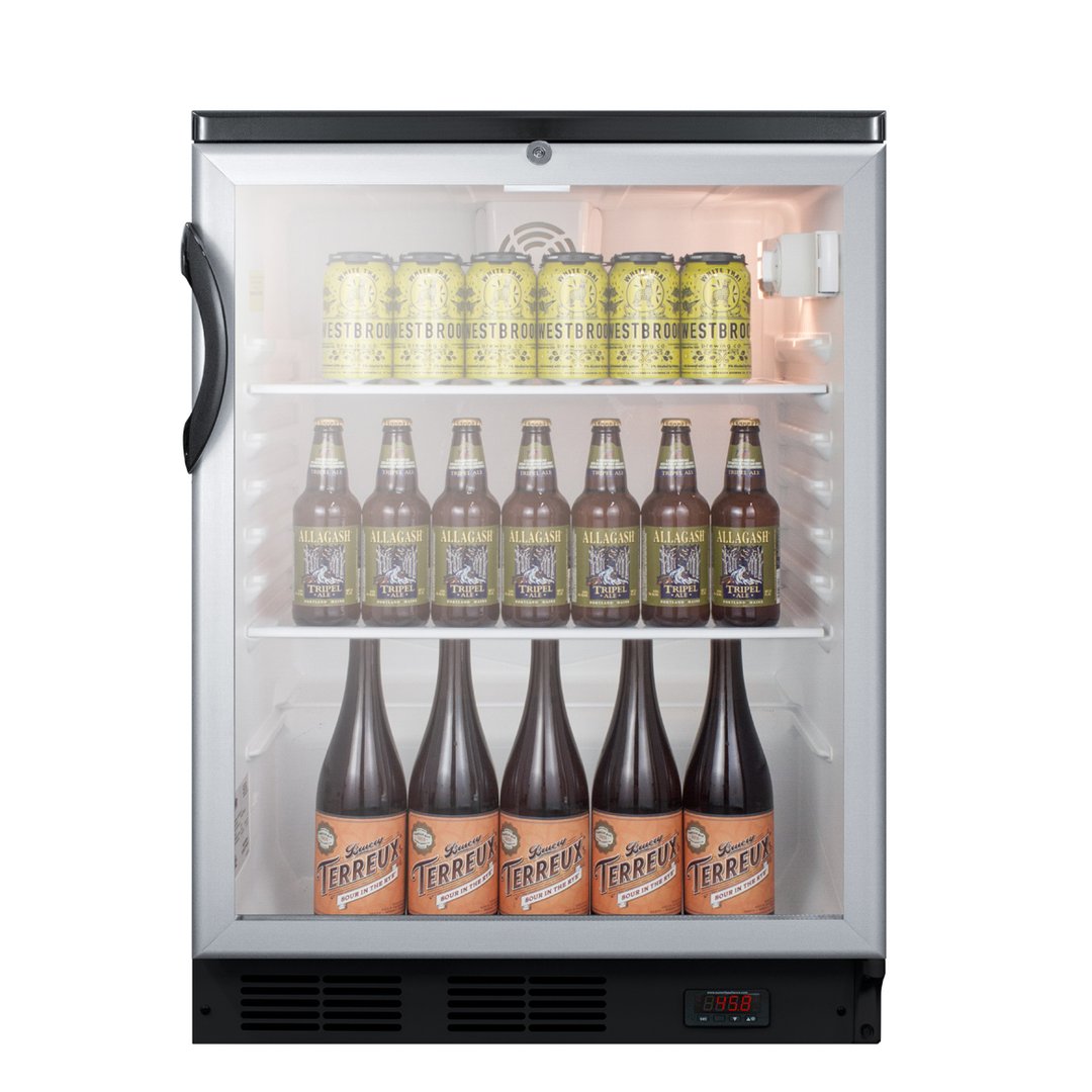 Summit SCR600BGLBIDTPUB 24" Refrigerated Craft Beer & Wine Merchandiser